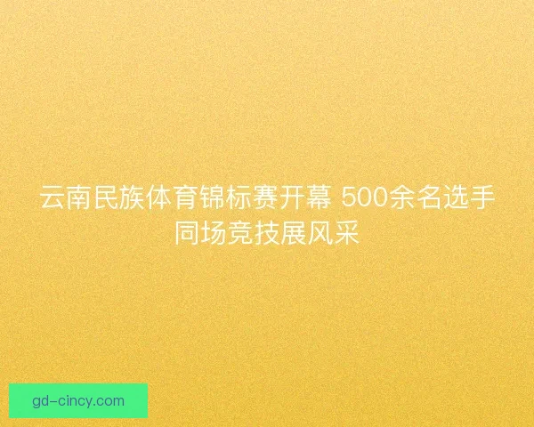 云南民族体育锦标赛开幕 500余名选手同场竞技展风采